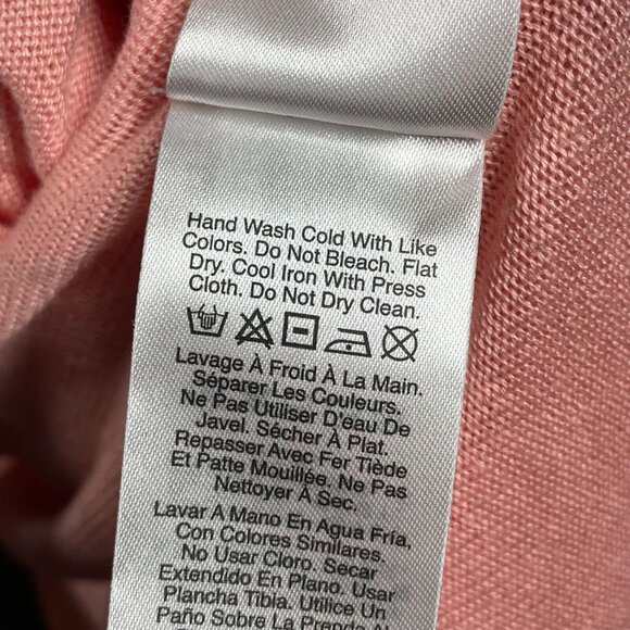 NEW Donna Karan Sweater Womens XS Small pink knit cardigan classic preppy - Picture 8 of 12
